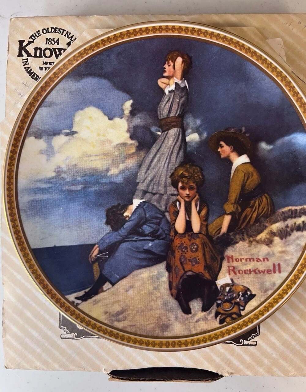 Edwin M. Knowles "Waiting on The Shore Rockwell's Rediscovered Women Series